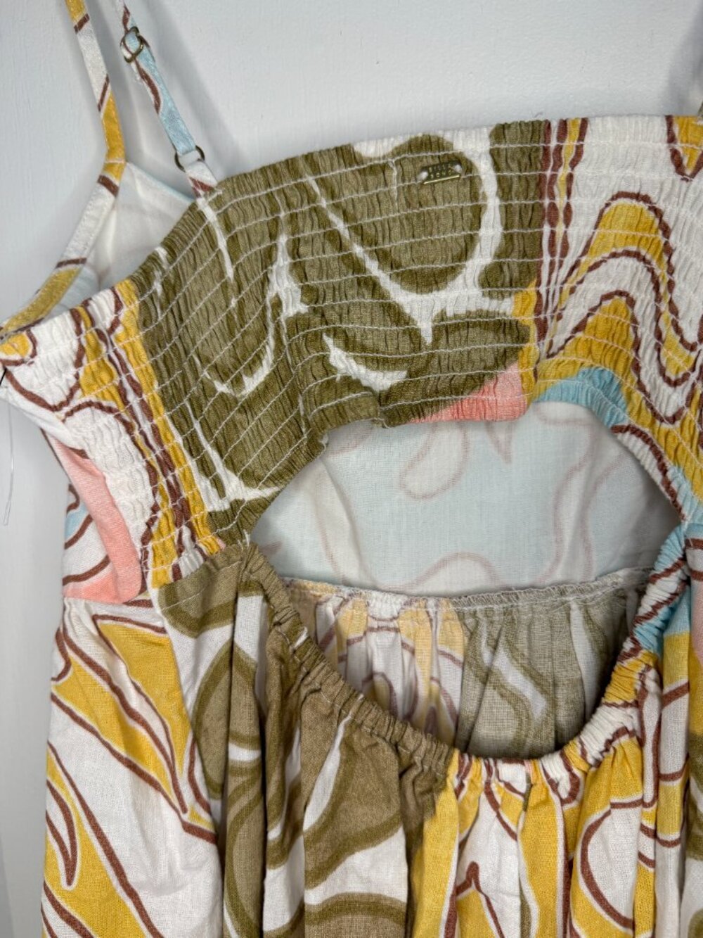 NWOT Billabong/Nordstrom Island Life Midi Dress-S-Linen/Cotton- Pastel- MSRP $88 - Picture 7 of 11